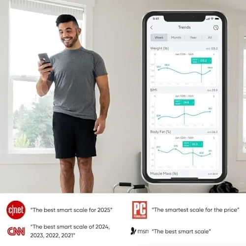 Wyze Smart Scale X from an angle, emphasizing its special modes and unique pregnancy-safe weight-only mode