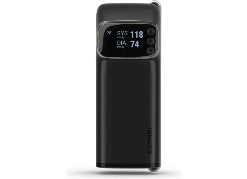 Garmin Index BPM front view showing durable construction and cuff material