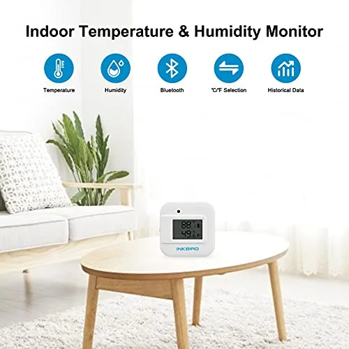 Inkbird IBS-TH2 Plus smart thermometer and hygrometer with digital display and external probe