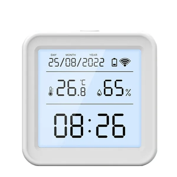 Tuya TH08 Wi-Fi temperature humidity sensor with front LCD display