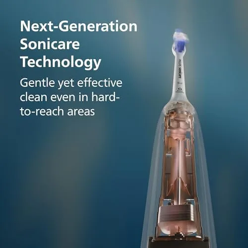Philips Sonicare 6500 Series electric toothbrush with slim handle and illuminated pressure ring