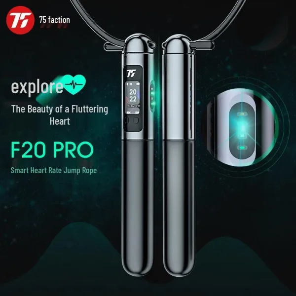 75pai F20 Pro Smart Jump Rope with its integrated electronics and display