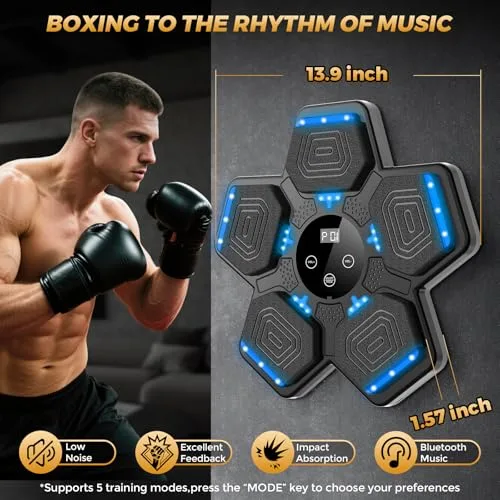 LOLBOX Music Boxing Pad wall-mounted target layout and central display