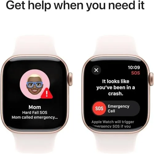 Apple Watch Series 10 showing Emergency SOS screen on wrist