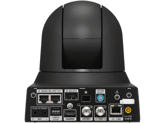 Rear connection panel of the Sony BRC-X400 showing its production interfaces
