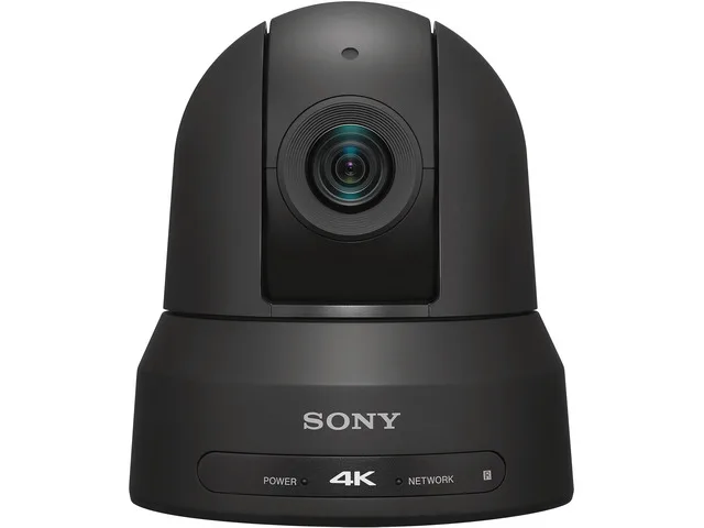 Front view of the black Sony BRC-X400 PTZ camera