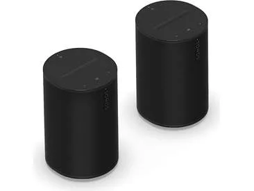 Two black Sonos Era 100 speakers