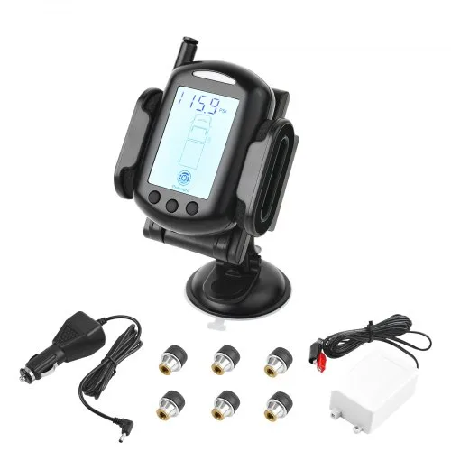 VEVOR M400C TPMS display with sensors and mounting accessories