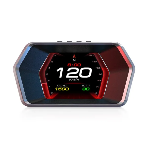 P17 Car HUD LCD screen showing speed and multiple vehicle metrics