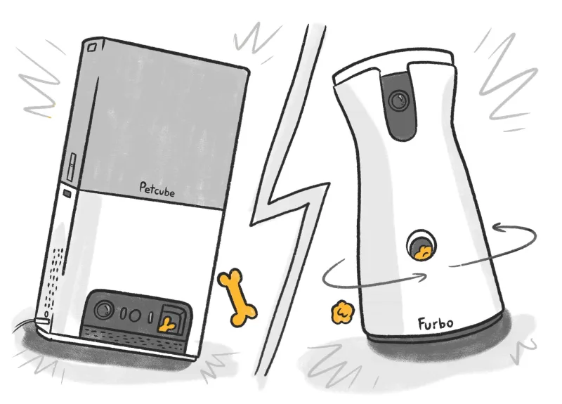 Furbo 360 Dog Camera vs Petcube Bites 2 Lite design comparison