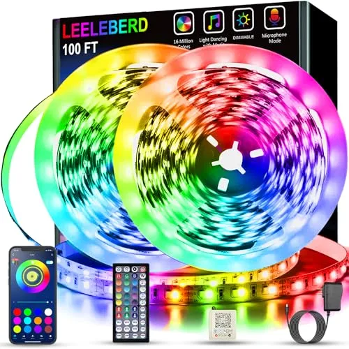 Leeleberd T-100 100 ft LED strip rolls with remote
