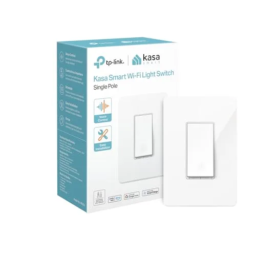 TP-Link Kasa HS200 smart Wi‑Fi light switch with packaging