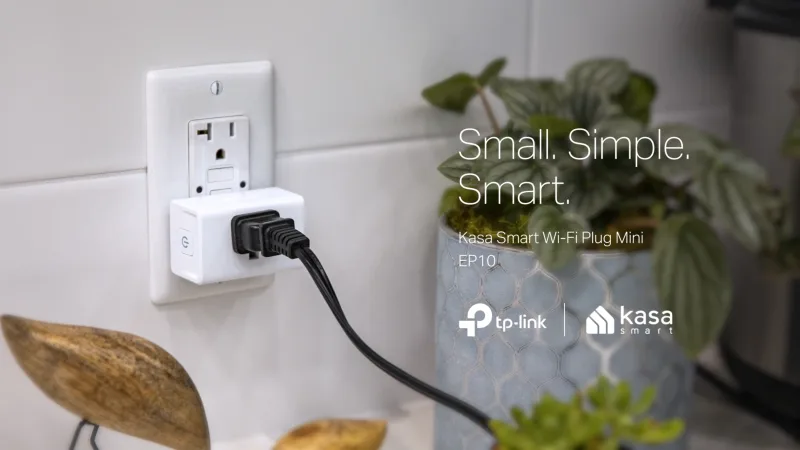 TP-Link Kasa Smart Wi‑Fi Plug Mini EP10 shown as a budget smart plug