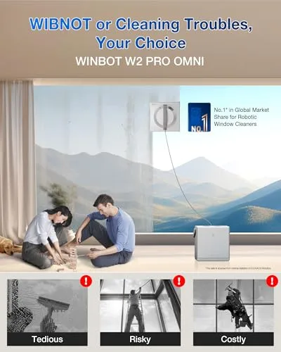 ECOVACS WINBOT W2 PRO OMNI side view showing control layout