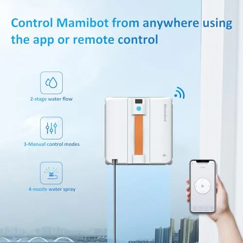 Mamibot W120-DP four-nozzle water spray system close-up