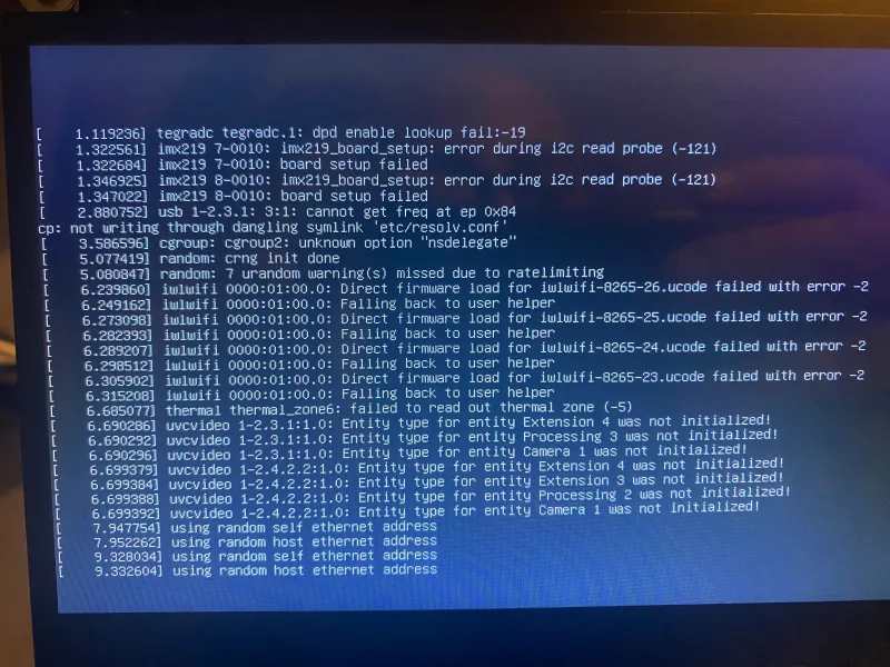 Yahboom ROSMASTER X3 error logs during ROS boot and hardware initialization