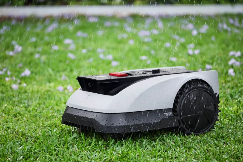 ECOVACS GOAT O1000 RTK robotic mower built for wet grass conditions