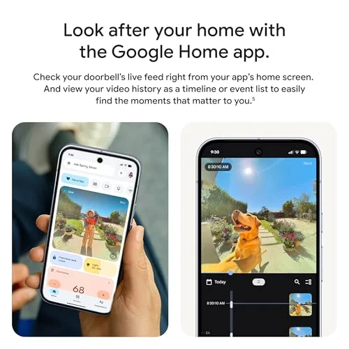 Google Nest Doorbell hardwired installation on exterior door frame