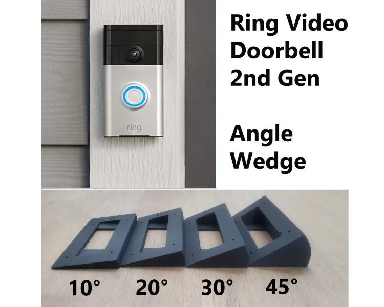 Ring Video Doorbell (2nd Gen) wedge mount and angled install accessories