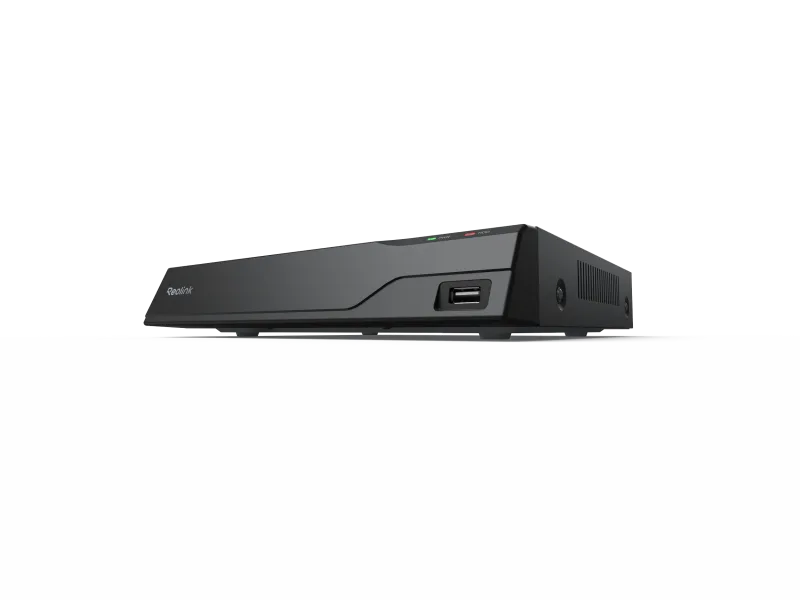 Reolink RLK8-520D4 NVR front view with ports