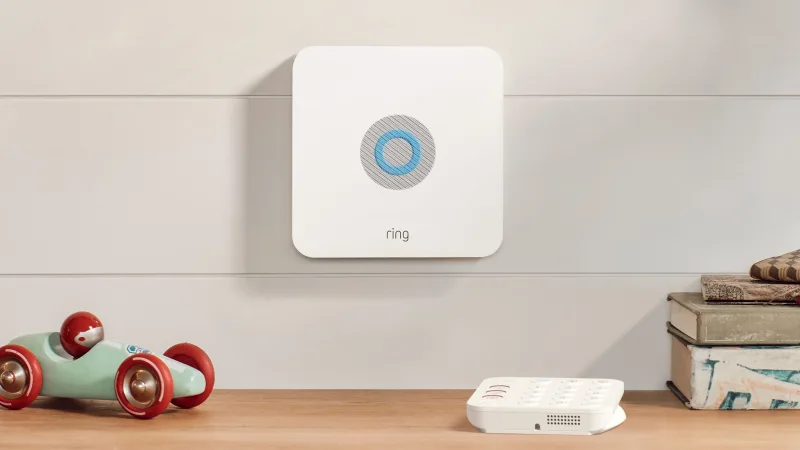 Ring Alarm device representing the Ring and Alexa smart home ecosystem