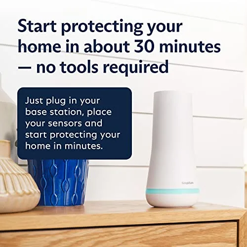 SimpliSafe KT056-01RUS kit components laid out for coverage overview