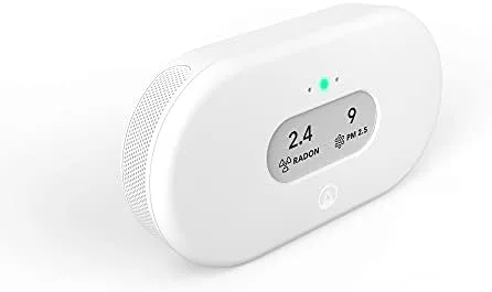 Airthings View Plus showing radon reading on ePaper display