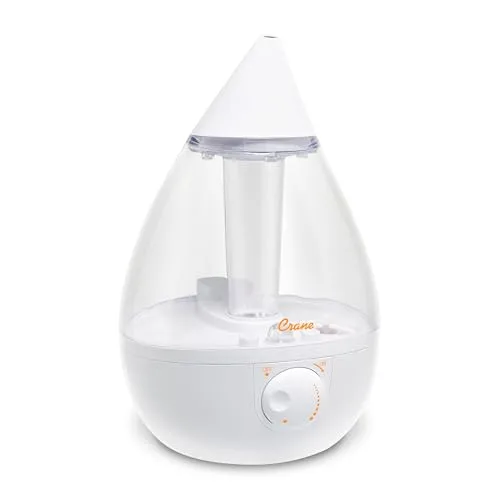 Crane USA EE-5301CW teardrop humidifier shown upright on white background