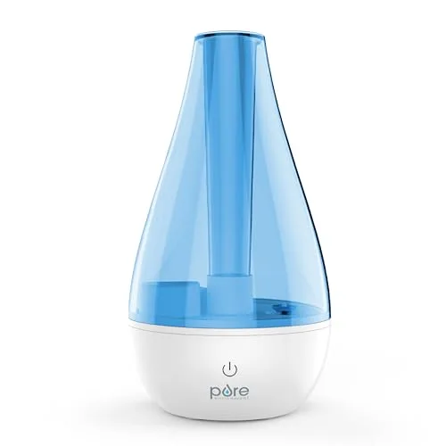 Pure Enrichment MistAire Studio compact blue-and-white humidifier on white background