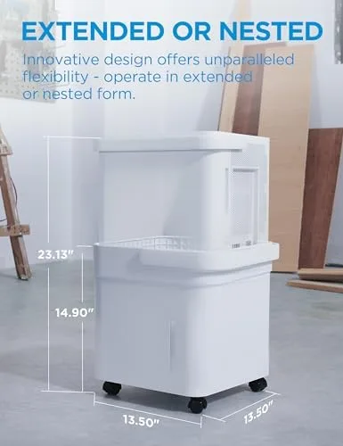 Midea Cube 20 Pint removable 12-liter tank shown outside unit