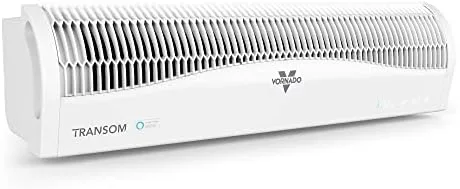 Vornado TRANSOM AE window fan front view showing integrated housing