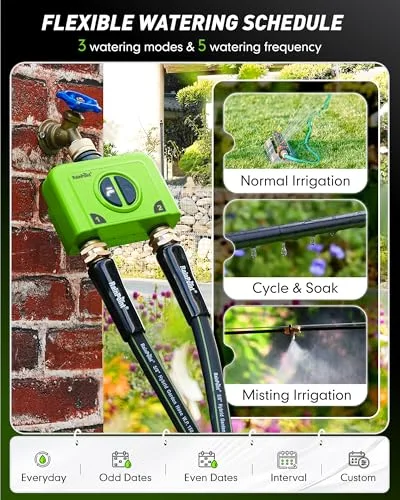 RainPoint HTV245FRF timer front panel with irrigation modes