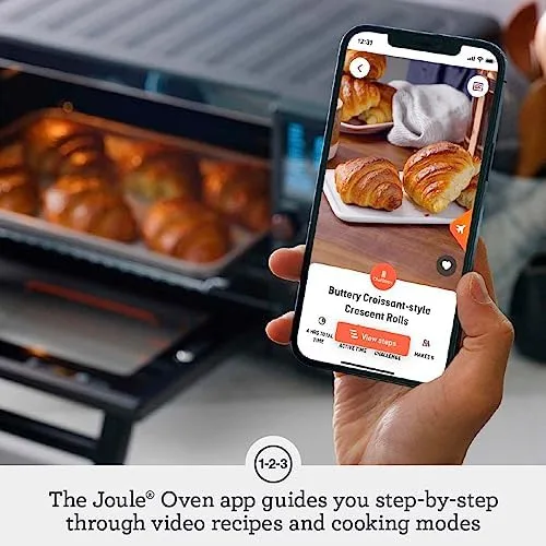 Breville Joule Oven Air Fryer Pro app-guided cooking screen