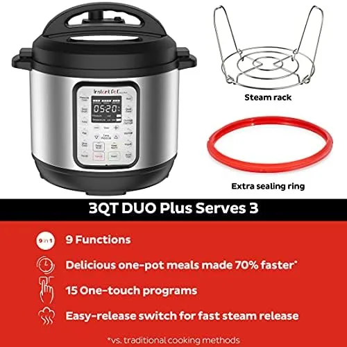 Instant Pot Duo Plus control panel showing cooking program buttons