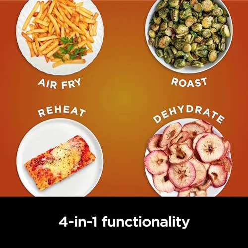 Ninja Air Fryer Pro 4-in-1 5-QT modes air fry roast reheat dehydrate graphic