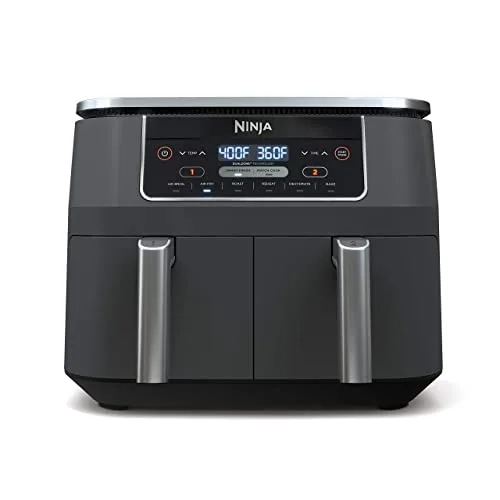 Ninja Foodi DZ201 dual-basket air fryer with front control panel