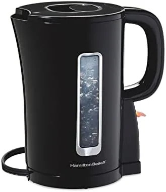 Hamilton Beach 1.7 liter electric tea kettle in black plastic housing