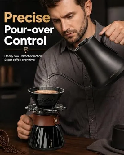Cocinare Barista Collection kettle pouring into a pour-over dripper