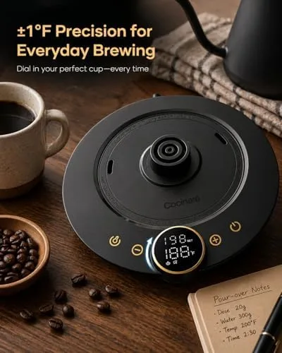 Cocinare Barista Collection kettle base with full-color display controls