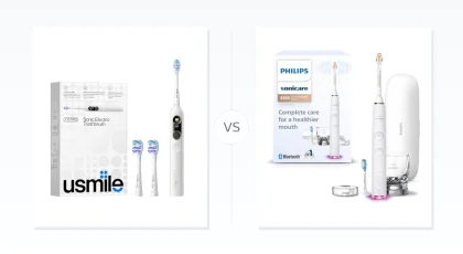 usmile Y10 Pro vs Philips Sonicare DiamondClean Smart 9300: On-Handle Coaching or App-Base