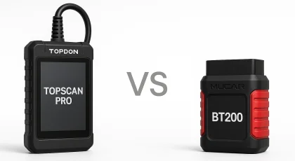 Comparing TOPDON TopScan Pro and MUCAR BT200 for DIY Diagnostics