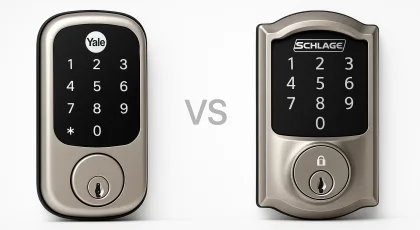 Yale YRD410 vs Schlage BE489WB: Keypad vs Touchscreen Comparison