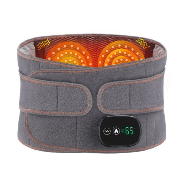 Red Light Heating Massage Waist Protector Belt with neoprene wrap and controller
